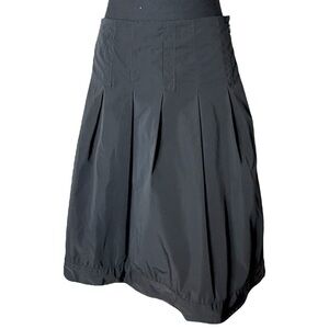 SANDRA ANGELOZZI Black Balloon Skirt Knee Length Darts Pleats Puffy Round 10/12